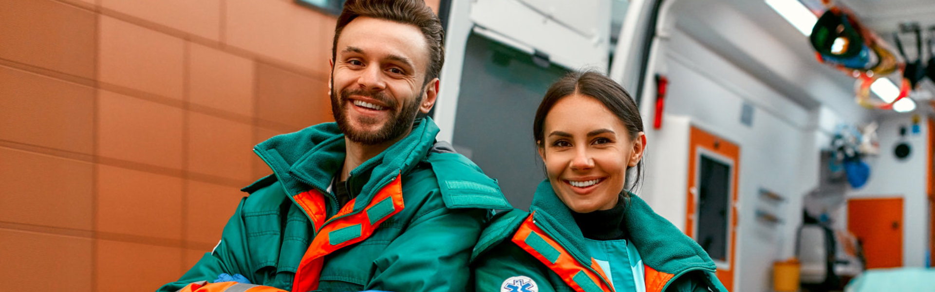 Two medical transportation team